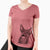 Bare Tucker the Australian Kelpie - Women's V-neck Shirt