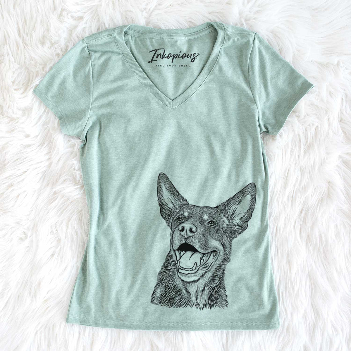 Tucker the Australian Kelpie - Women&#39;s V-neck Shirt