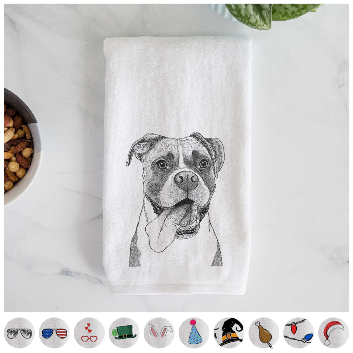 Tuckeroo the Boxer Decorative Hand Towel