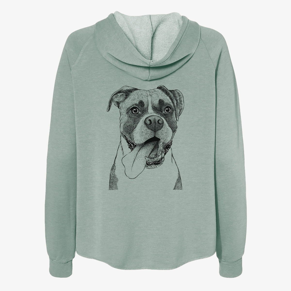 Tuckeroo the Boxer - Women's Cali Wave Zip-Up Sweatshirt