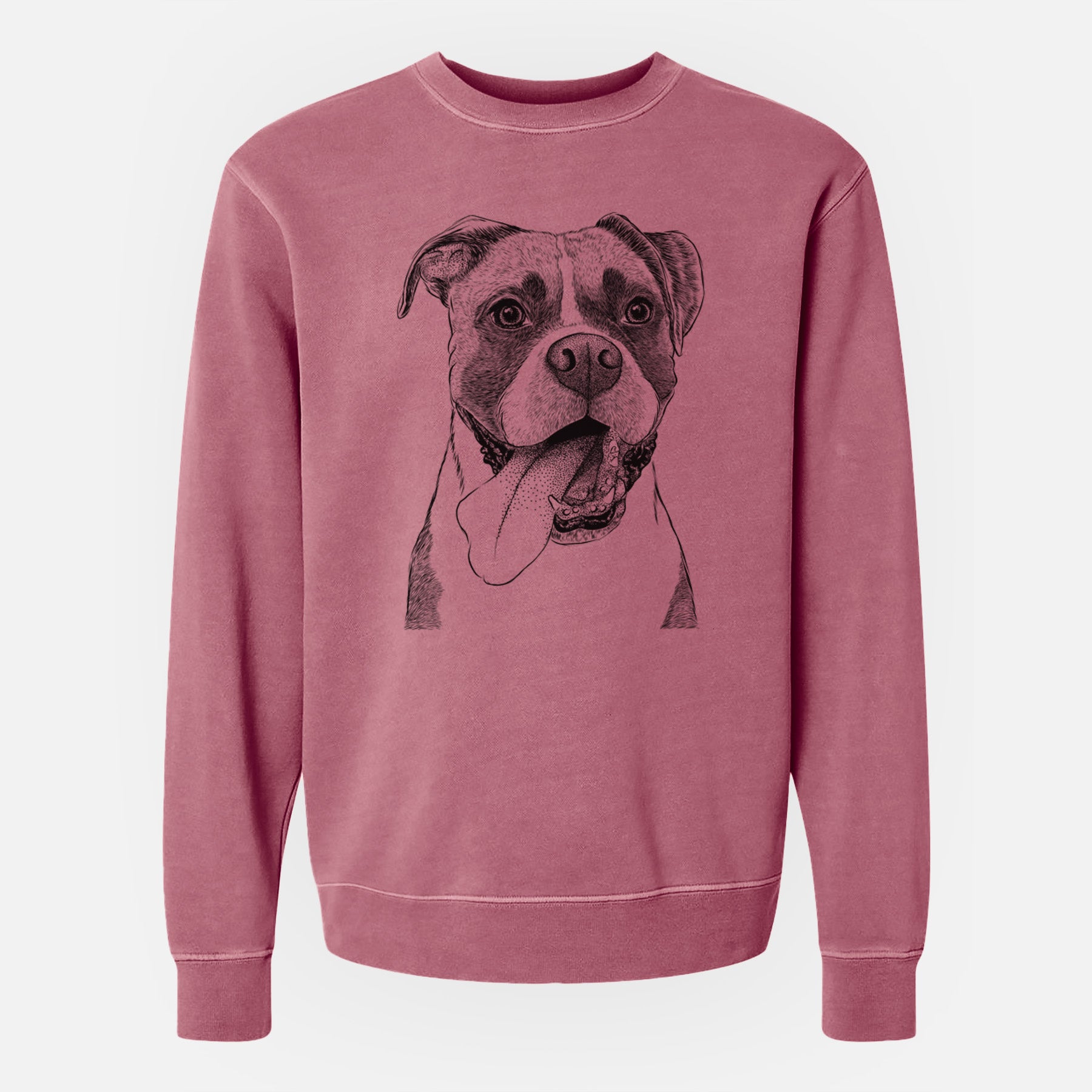 Bare Tuckeroo the Boxer - Unisex Pigment Dyed Crew Sweatshirt