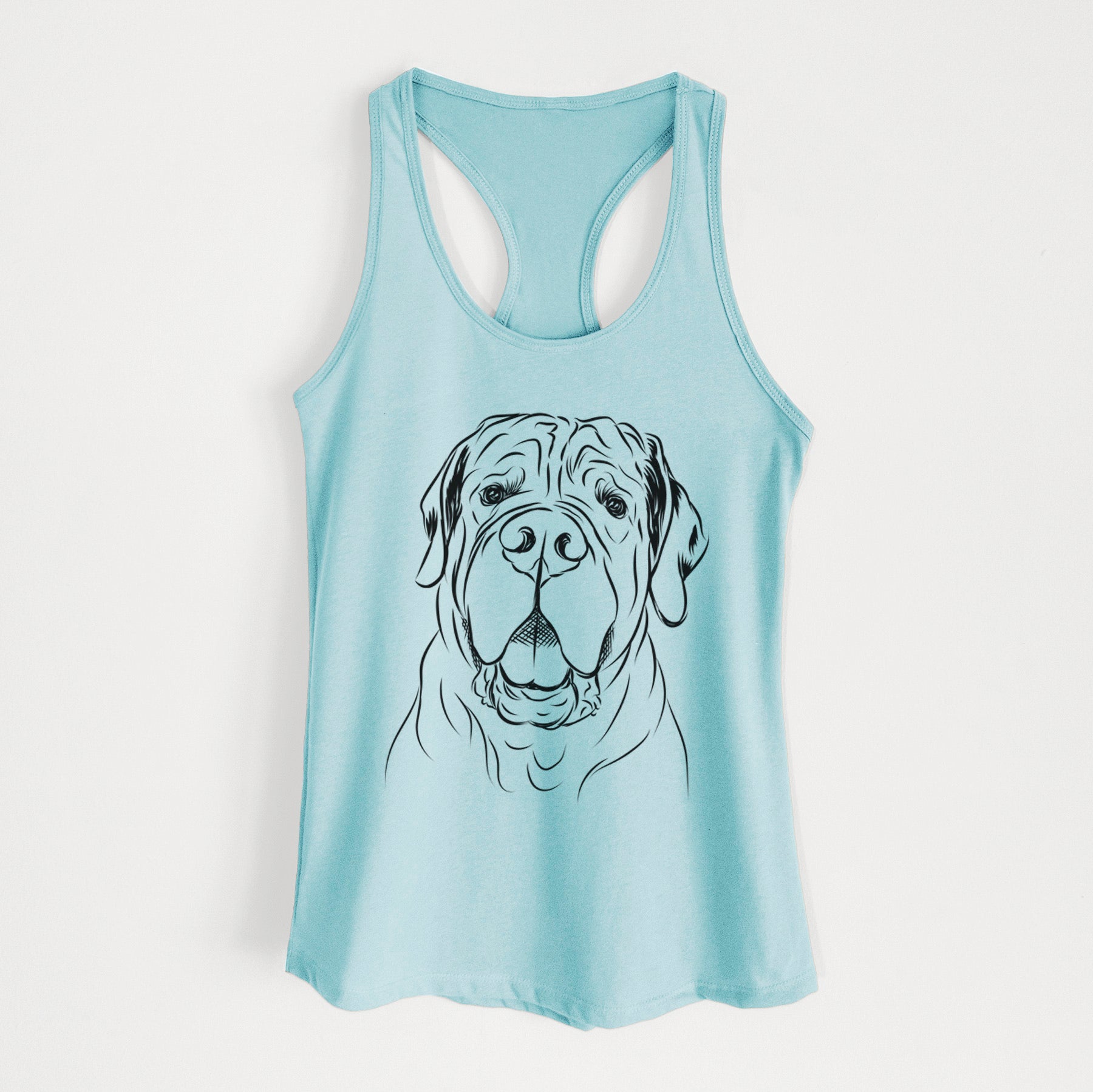 Tufton the English Mastiff - Women's Racerback Tanktop