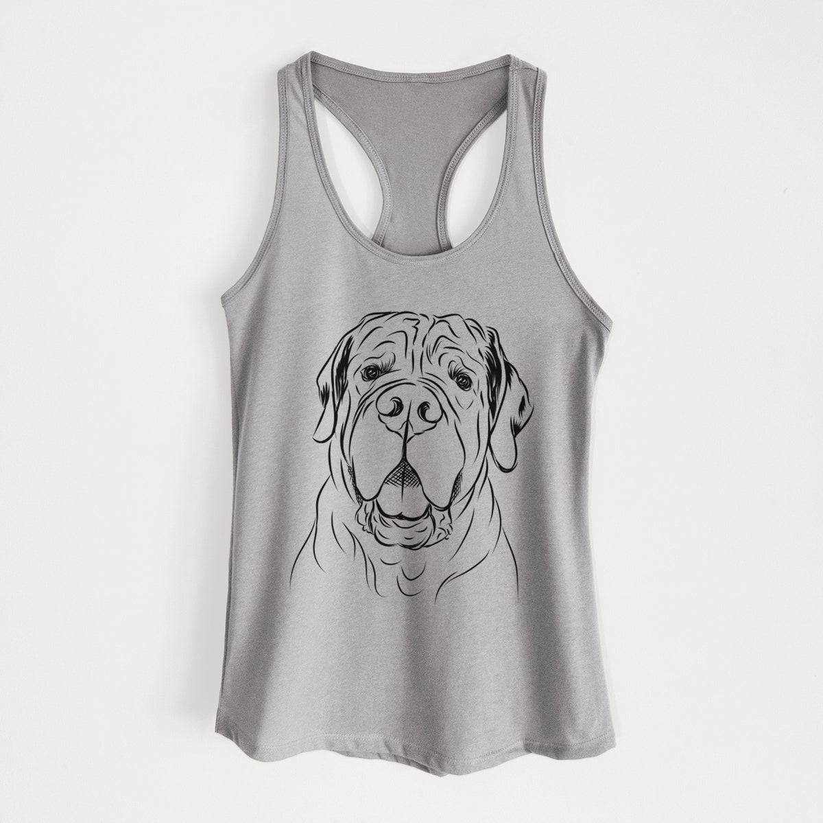 Tufton the English Mastiff - Women&#39;s Racerback Tanktop