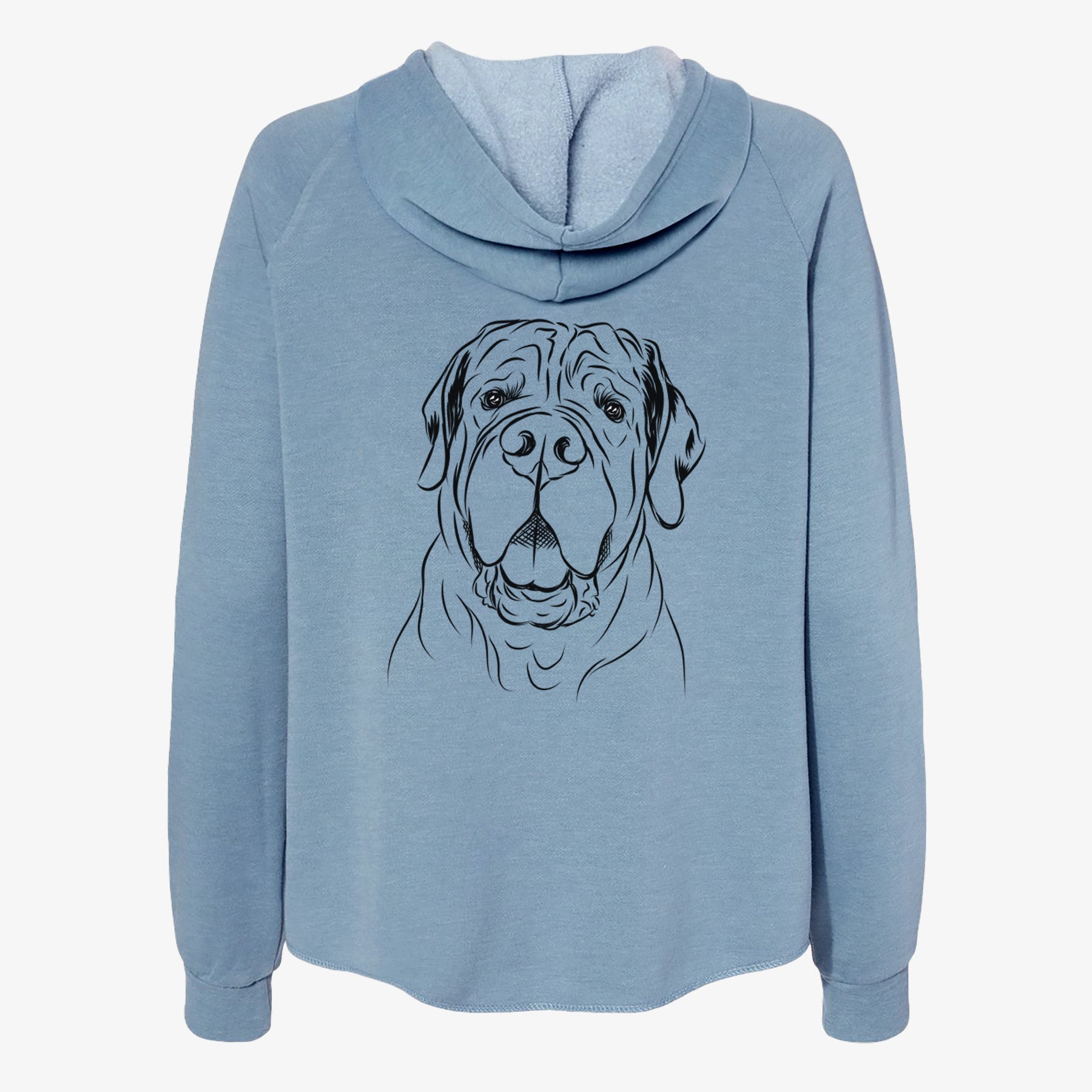Tufton the English Mastiff - Women's Cali Wave Zip-Up Sweatshirt