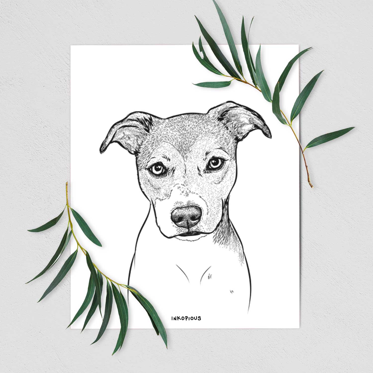 Tula the American Staffordshire Heeler Mix Art Print