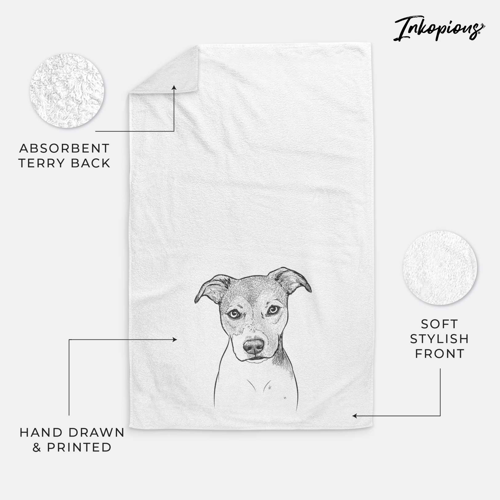 Tula the American Staffordshire Terrier Heeler Mix Decorative Hand Towel