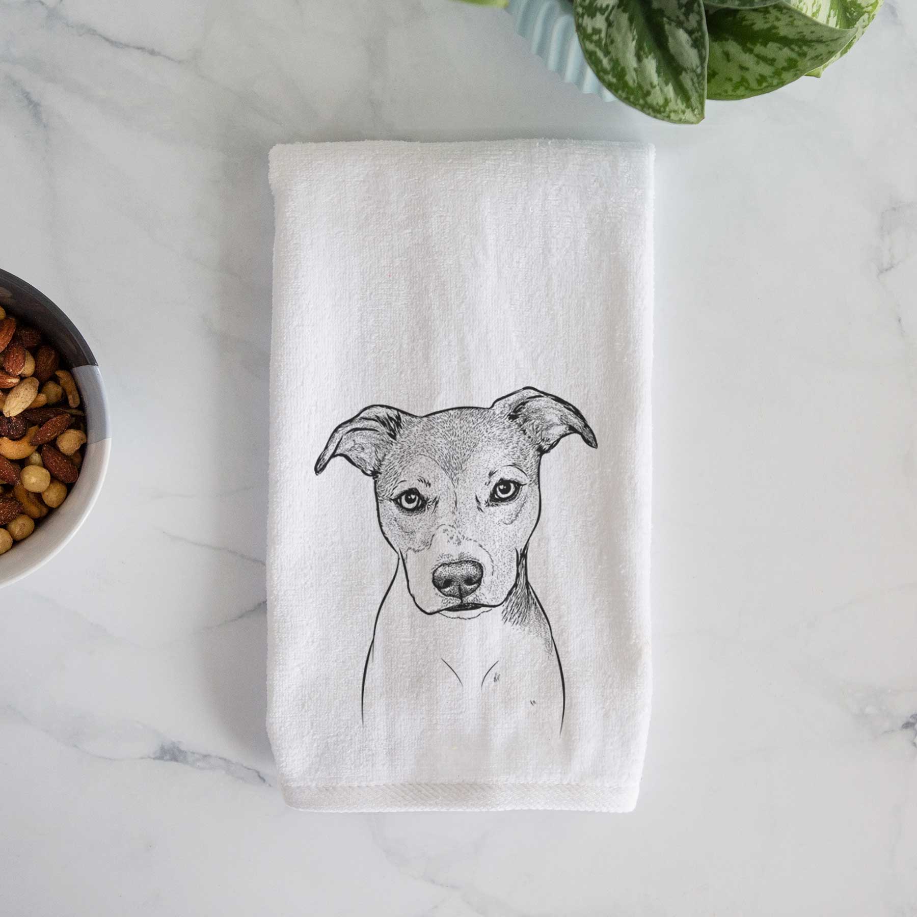 Tula the American Staffordshire Terrier Heeler Mix Decorative Hand Towel