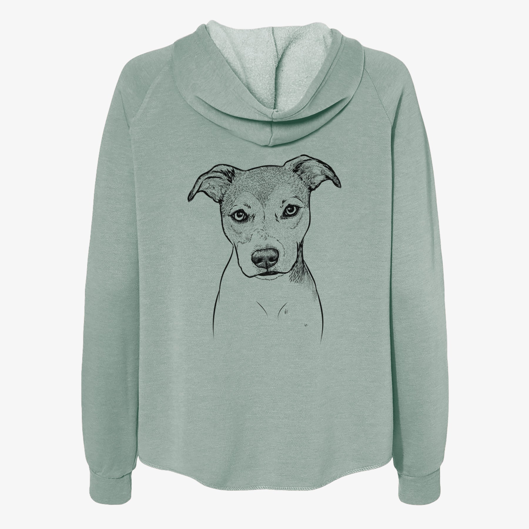 Tula the American Staffordshire Terrier Heeler Mix - Women's Cali Wave Zip-Up Sweatshirt