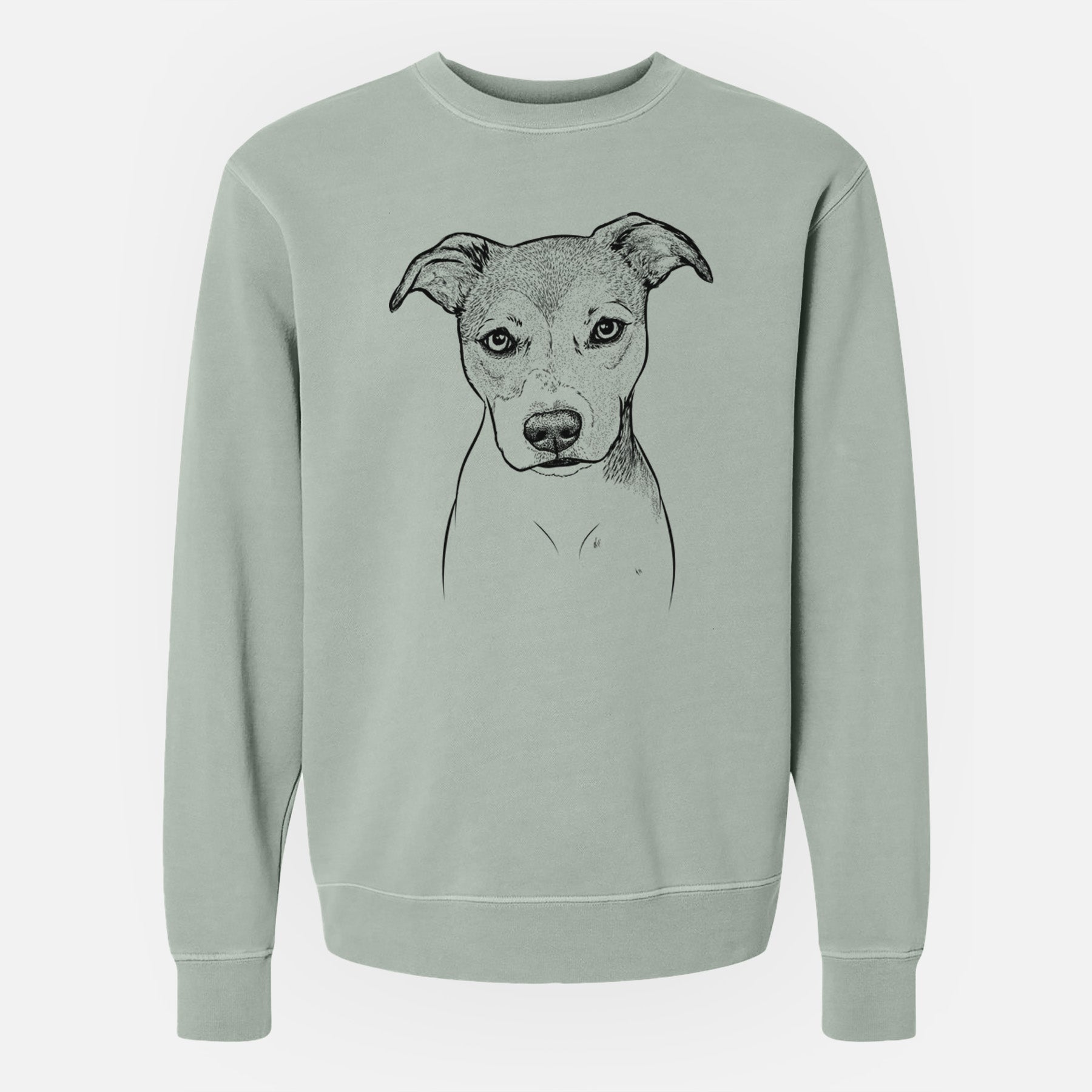 Bare Tula the American Staffordshire Terrier Heeler Mix - Unisex Pigment Dyed Crew Sweatshirt