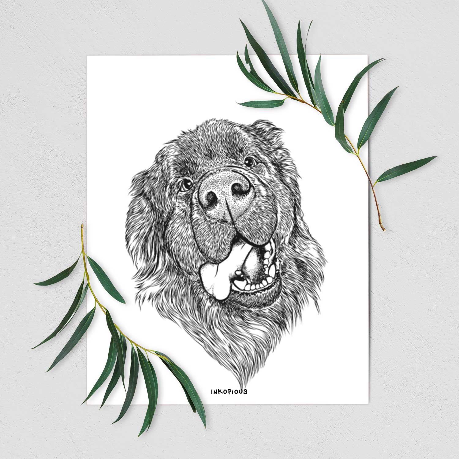 Tuna the Newfoundland Art Print
