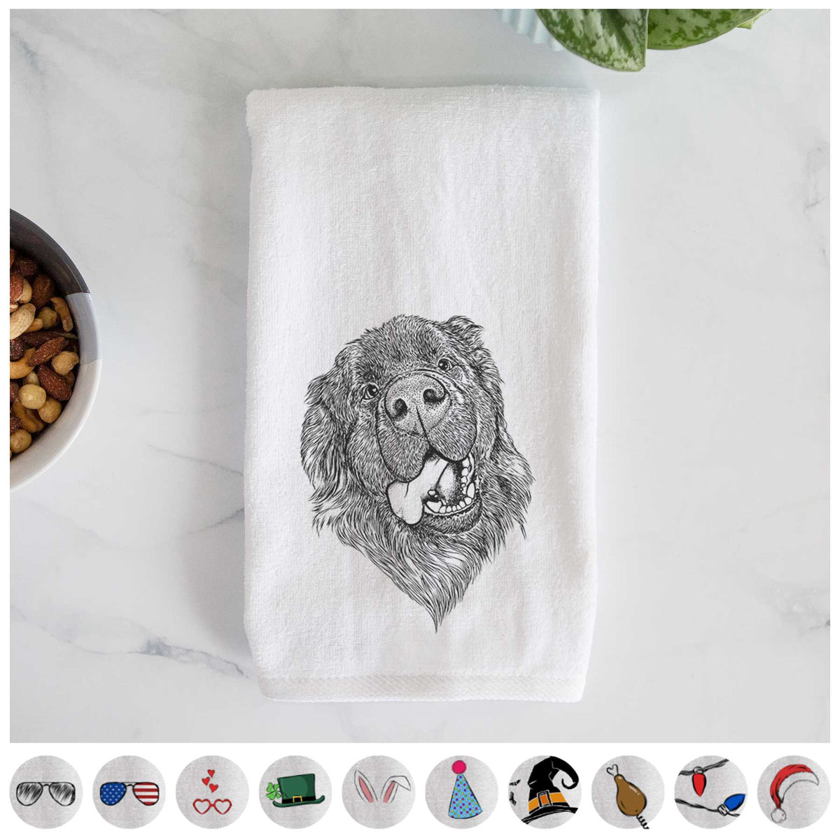 Tuna the Newfoundland Decorative Hand Towel