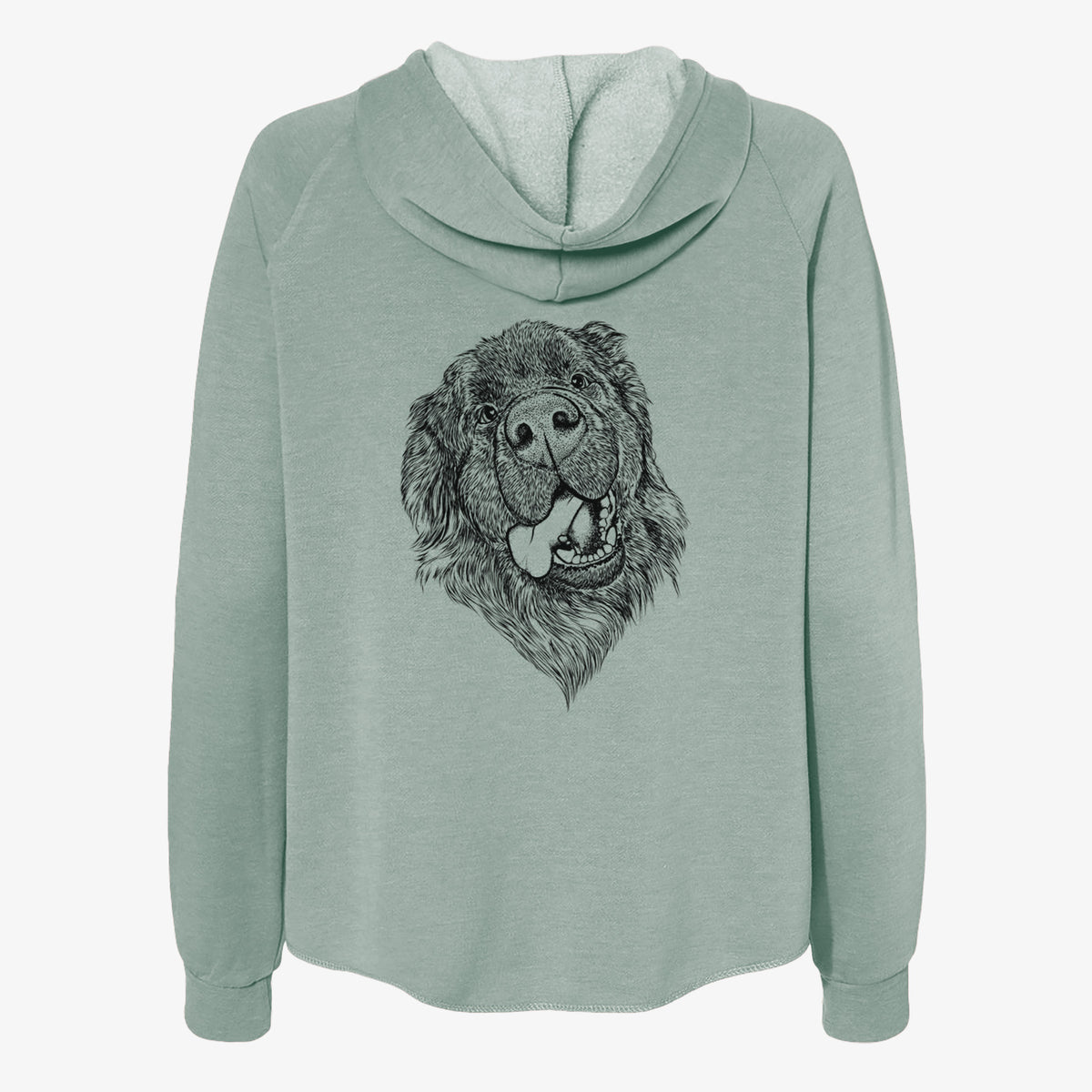 Tuna the Newfoundland - Women's Cali Wave Zip-Up Sweatshirt