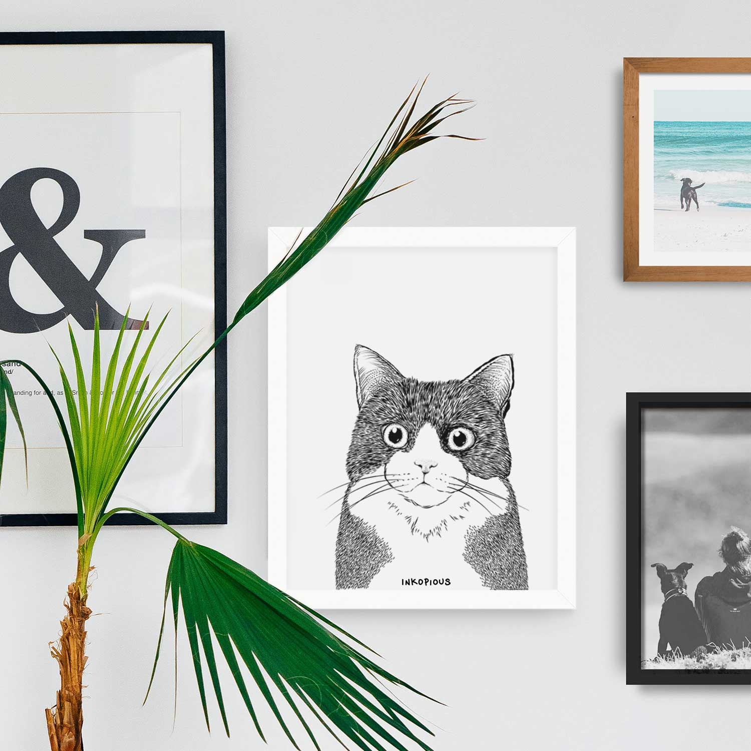 Tux the Tuxedo Cat Art Print