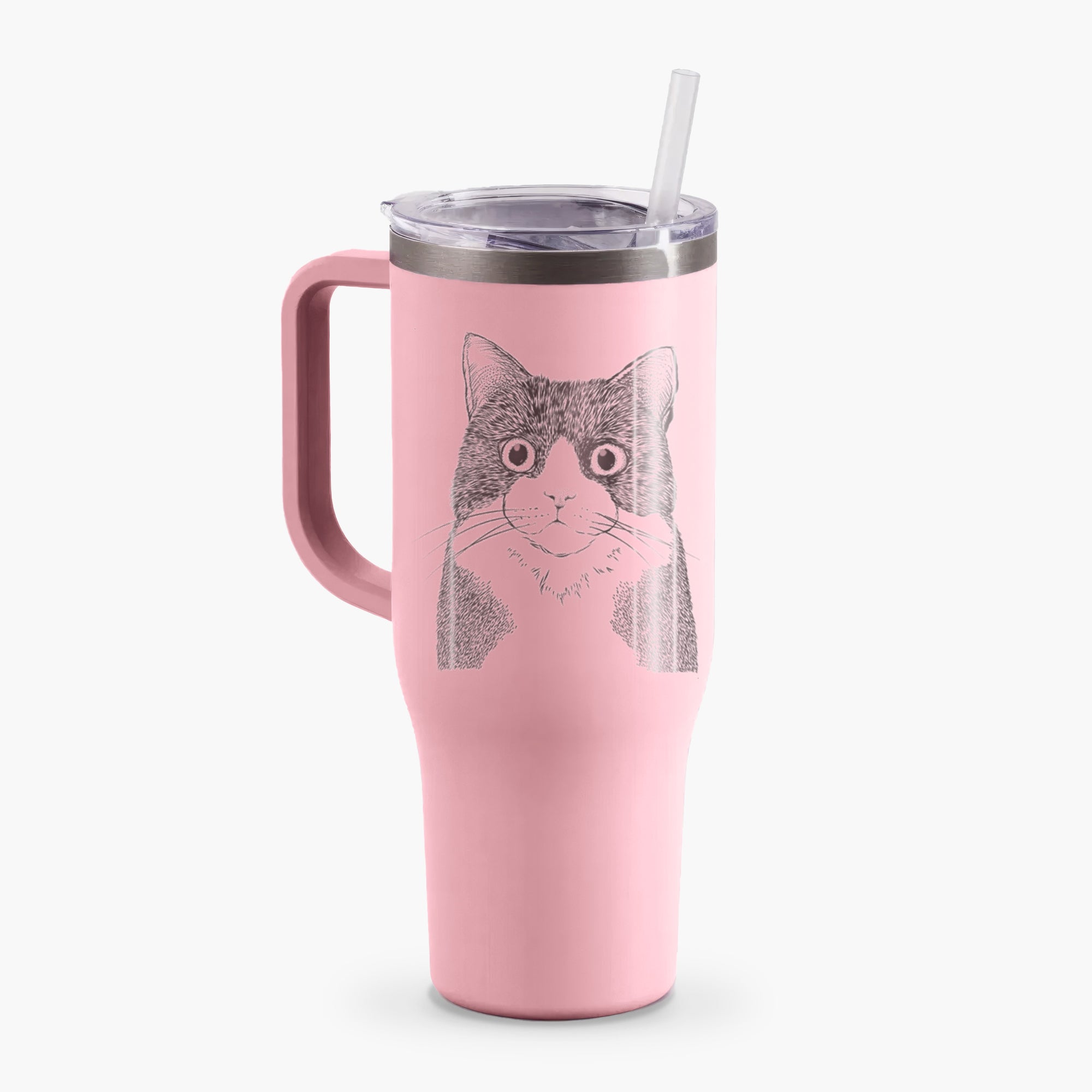 Tux the Tuxedo Cat - 40oz Tumbler with Handle