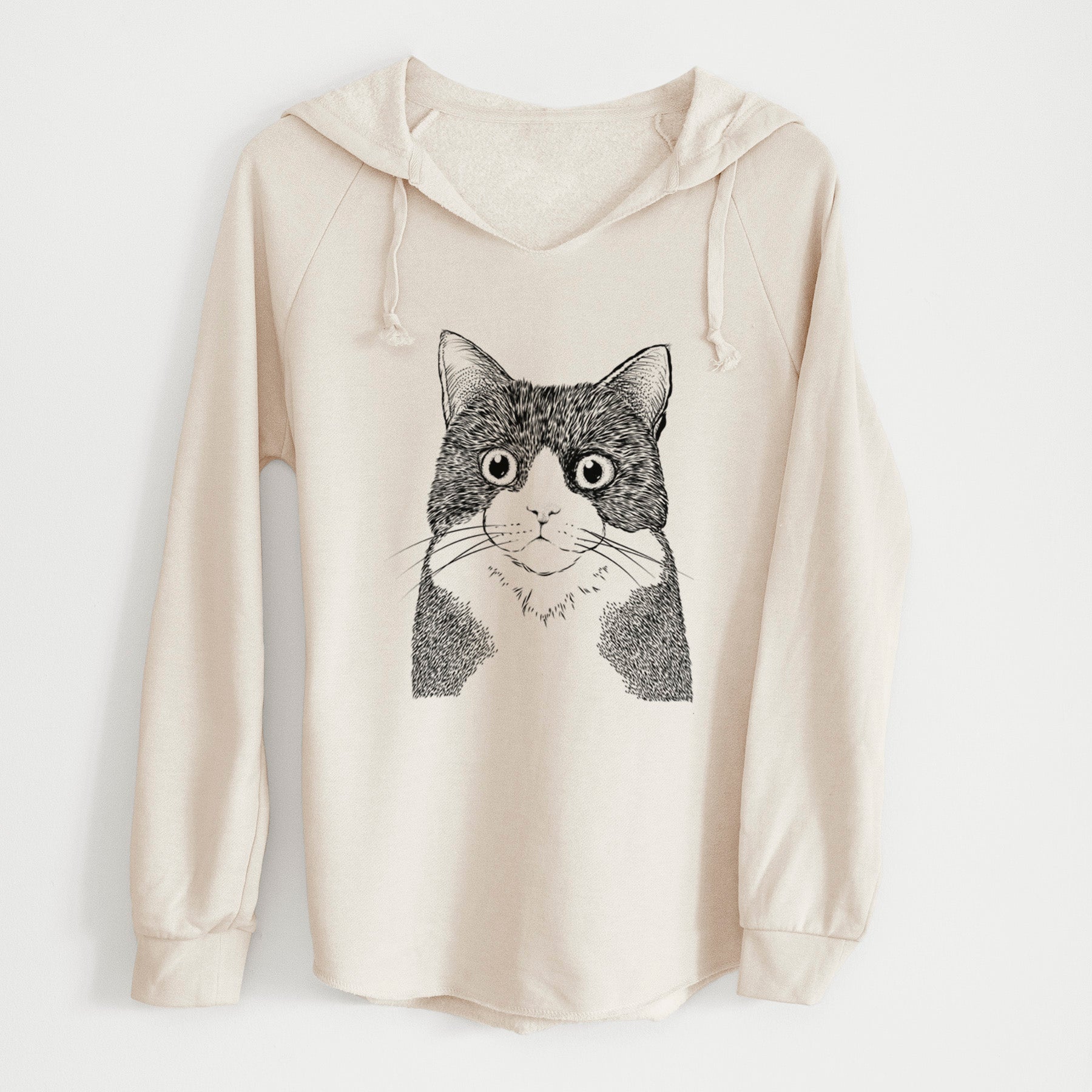 Bare Tux the Tuxedo Cat - Cali Wave Hooded Sweatshirt