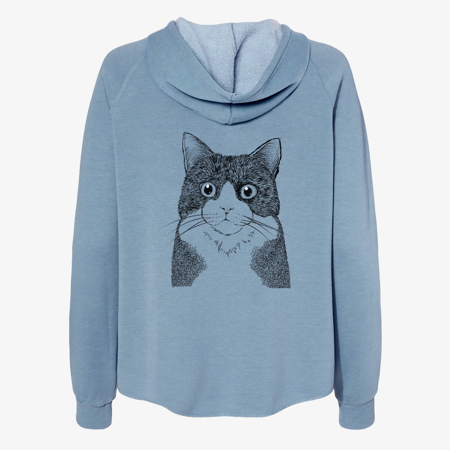 Tux the Tuxedo Cat - Women's Cali Wave Zip-Up Sweatshirt