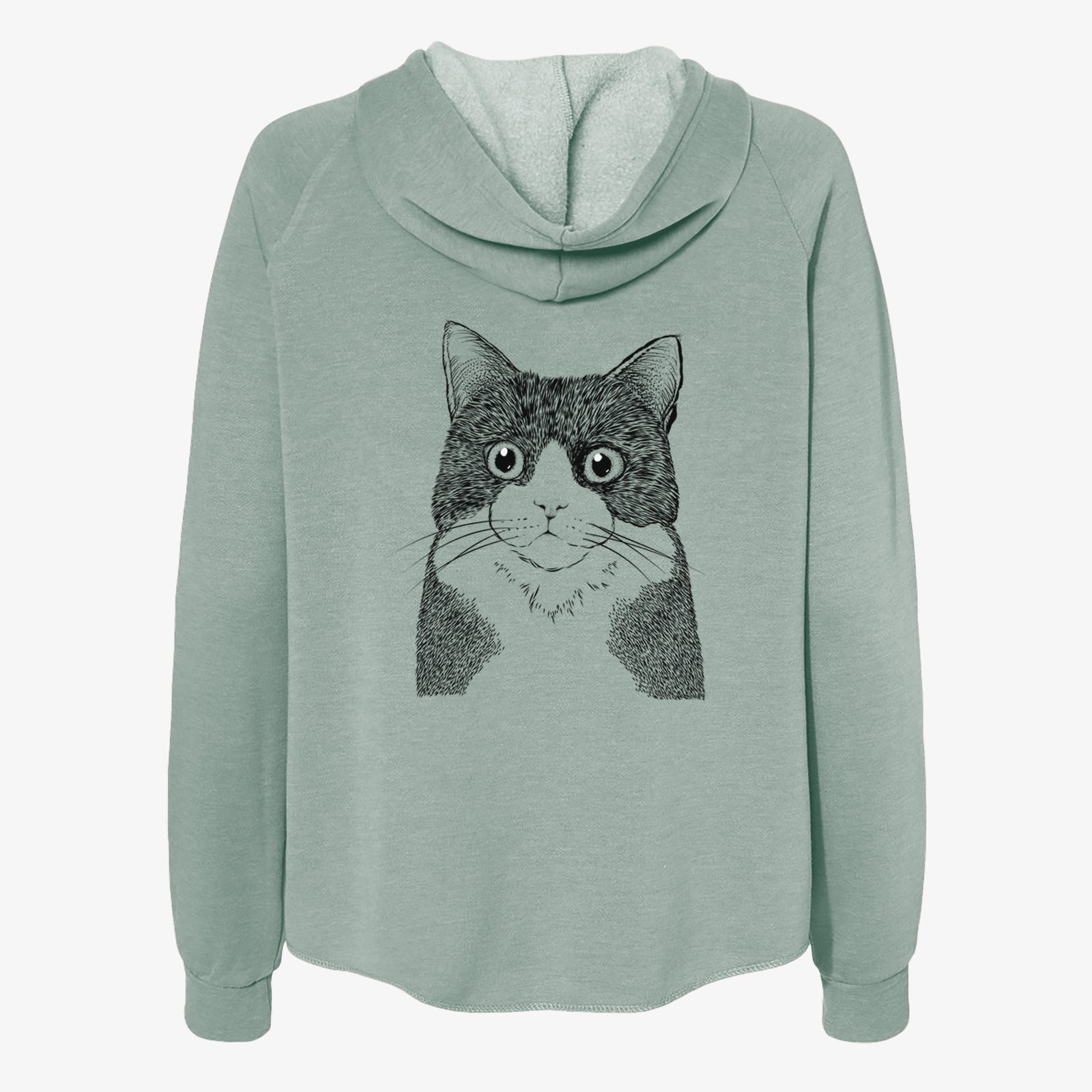 Tux the Tuxedo Cat - Women's Cali Wave Zip-Up Sweatshirt