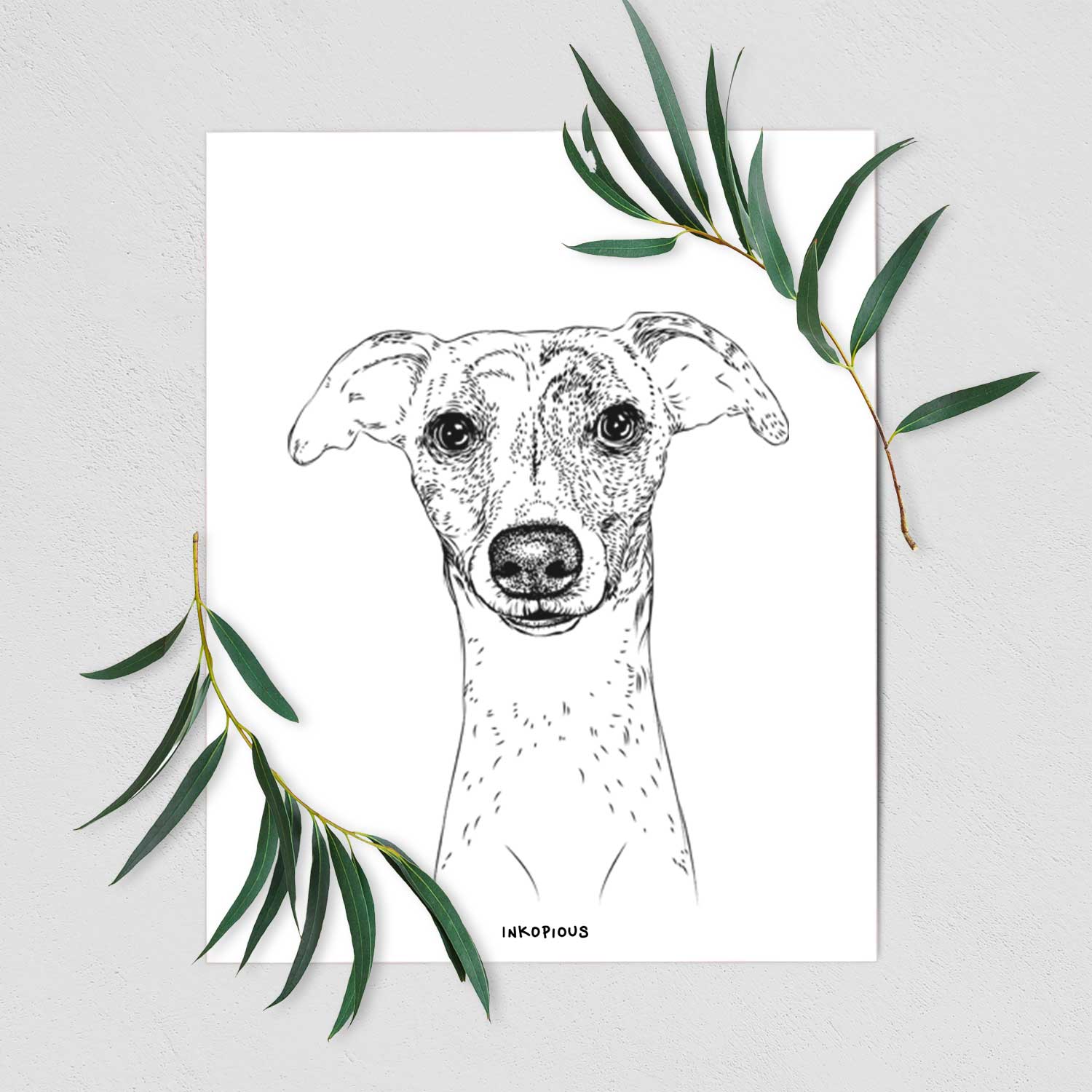 Twiggy the Whippet Art Print