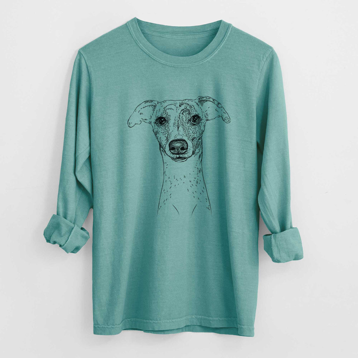 Bare Twiggy the Whippet - Heavyweight 100% Cotton Long Sleeve