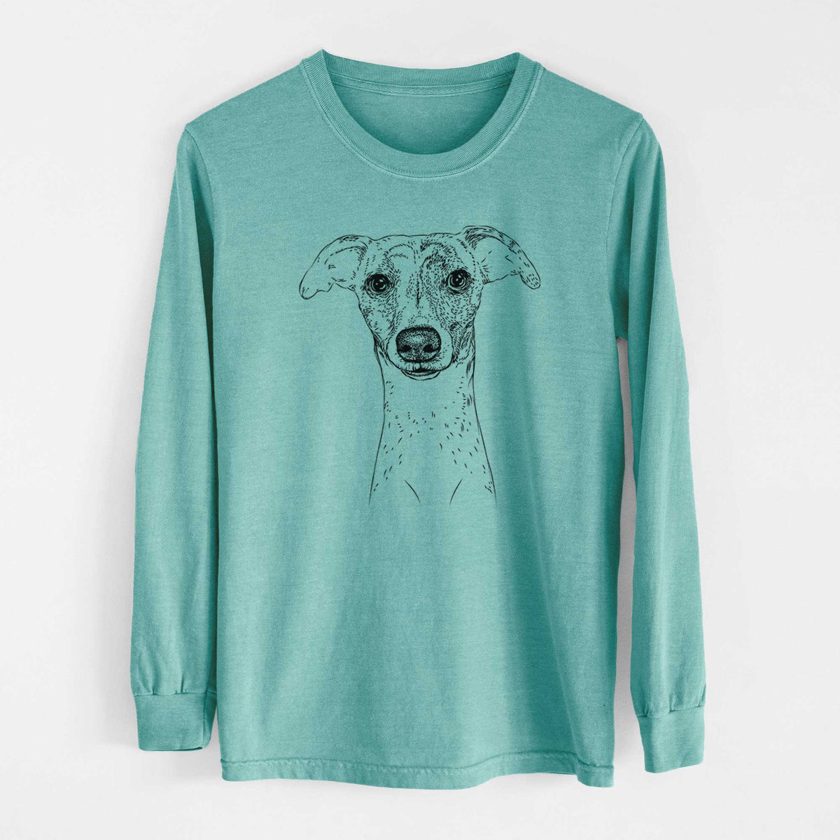 Bare Twiggy the Whippet - Heavyweight 100% Cotton Long Sleeve
