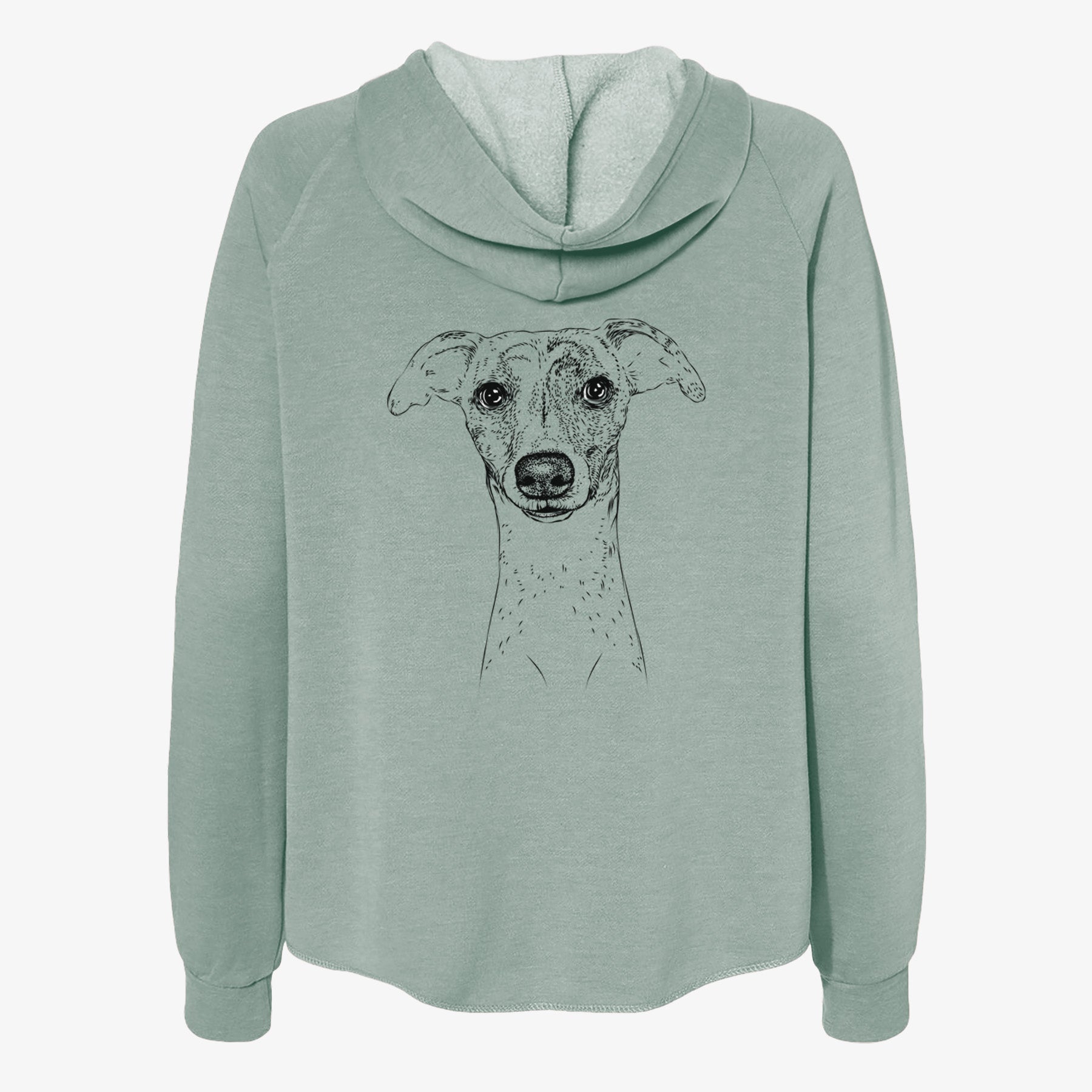 Twiggy the Whippet - Women's Cali Wave Zip-Up Sweatshirt