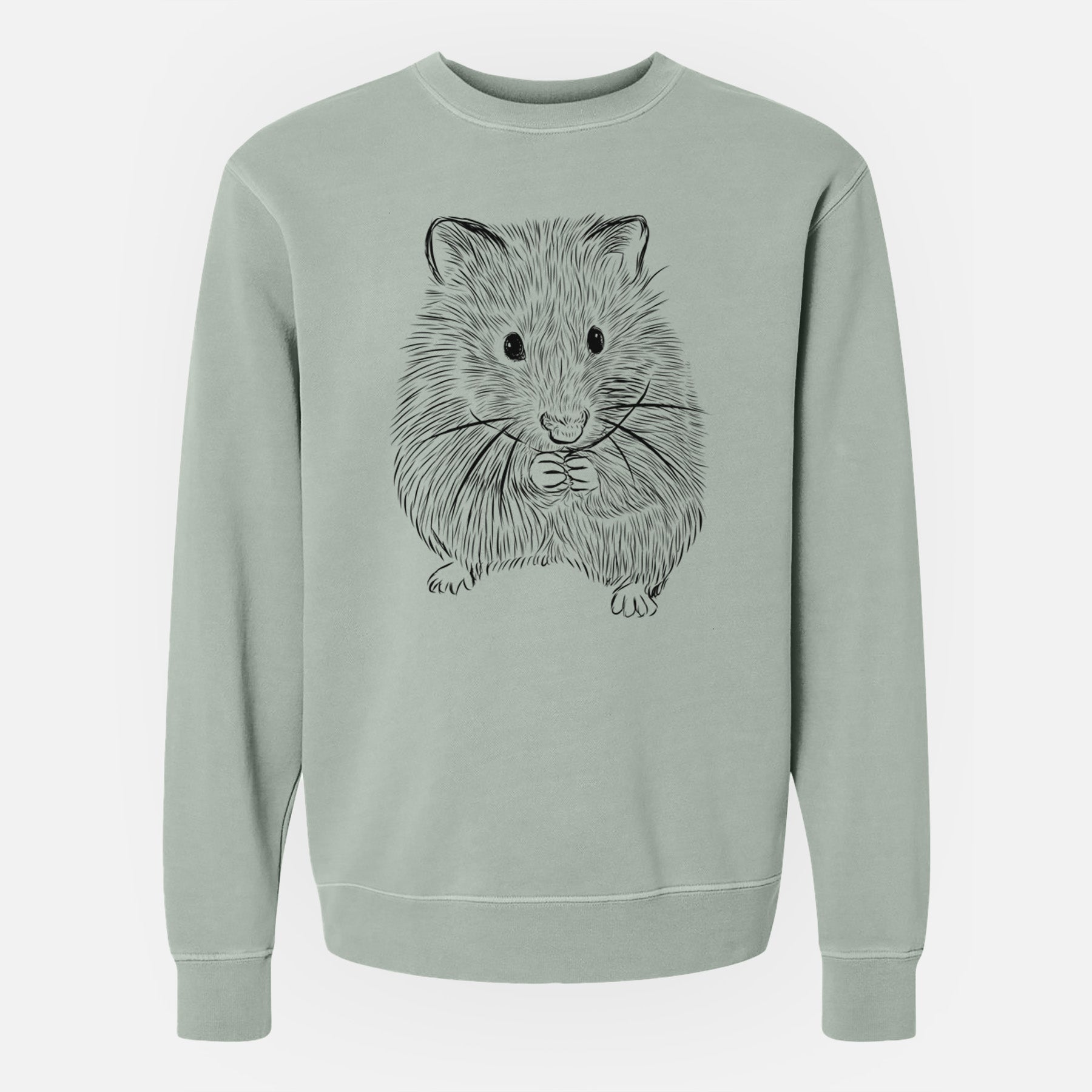 Bare Twitch the Hamster - Unisex Pigment Dyed Crew Sweatshirt