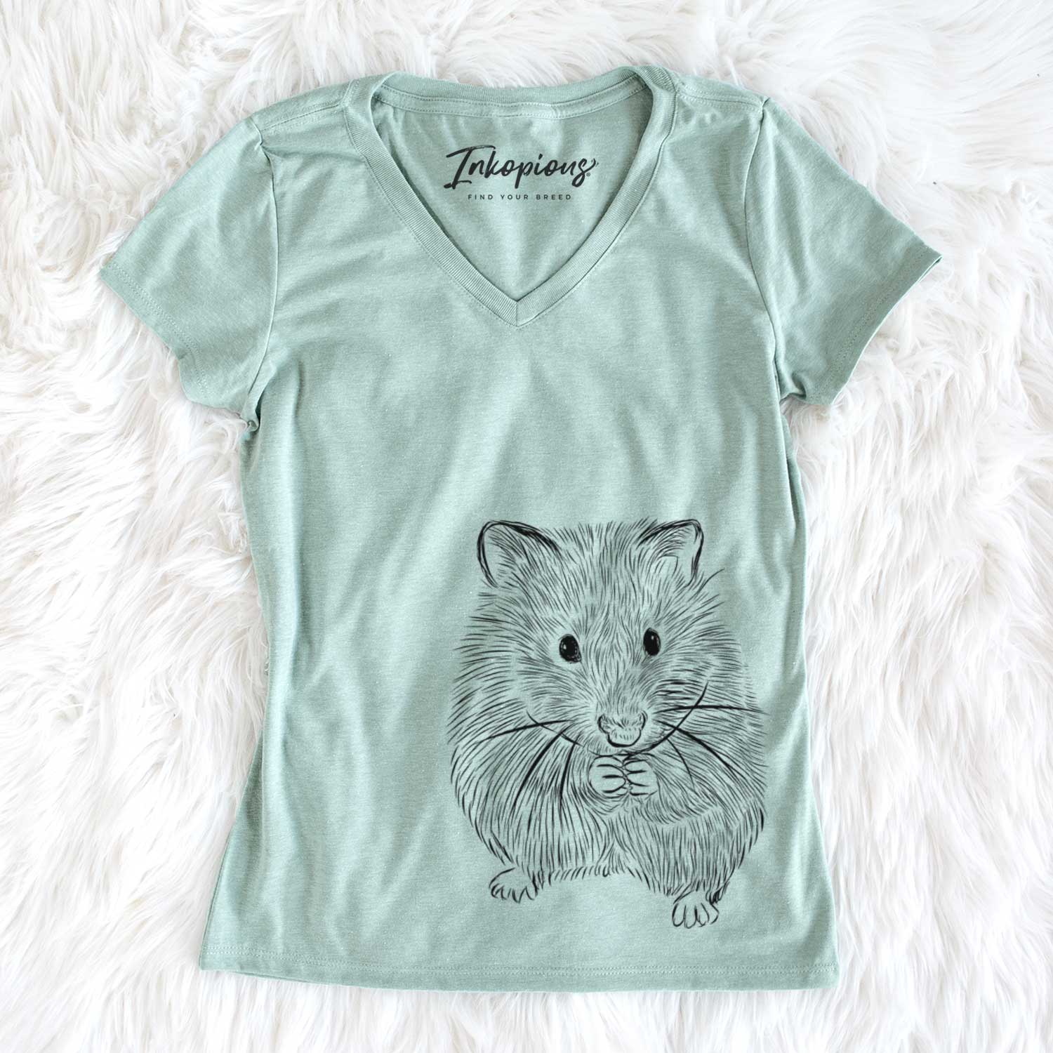 Bare Twitch the Hamster - Women's V-neck Shirt