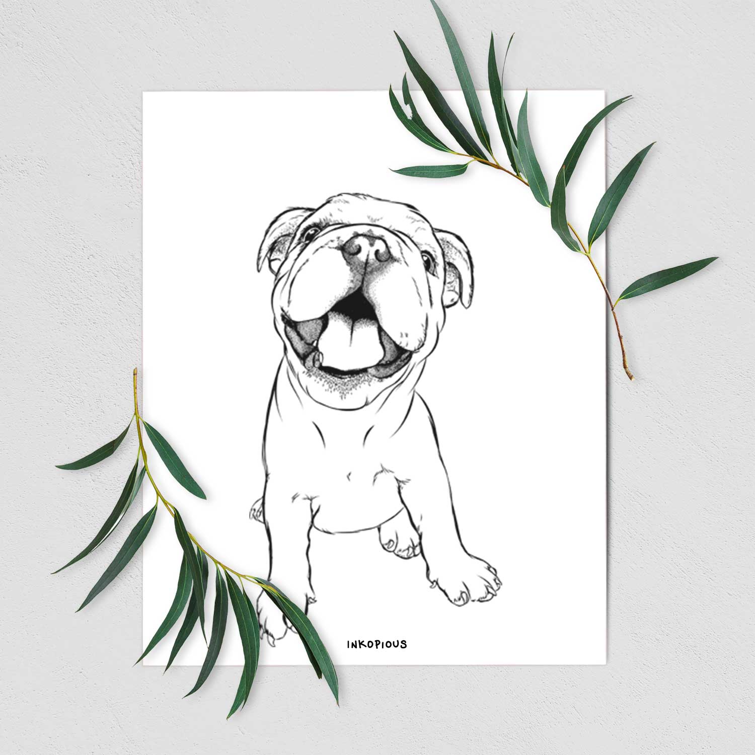 Tyke the English Bulldog Puppy Art Print