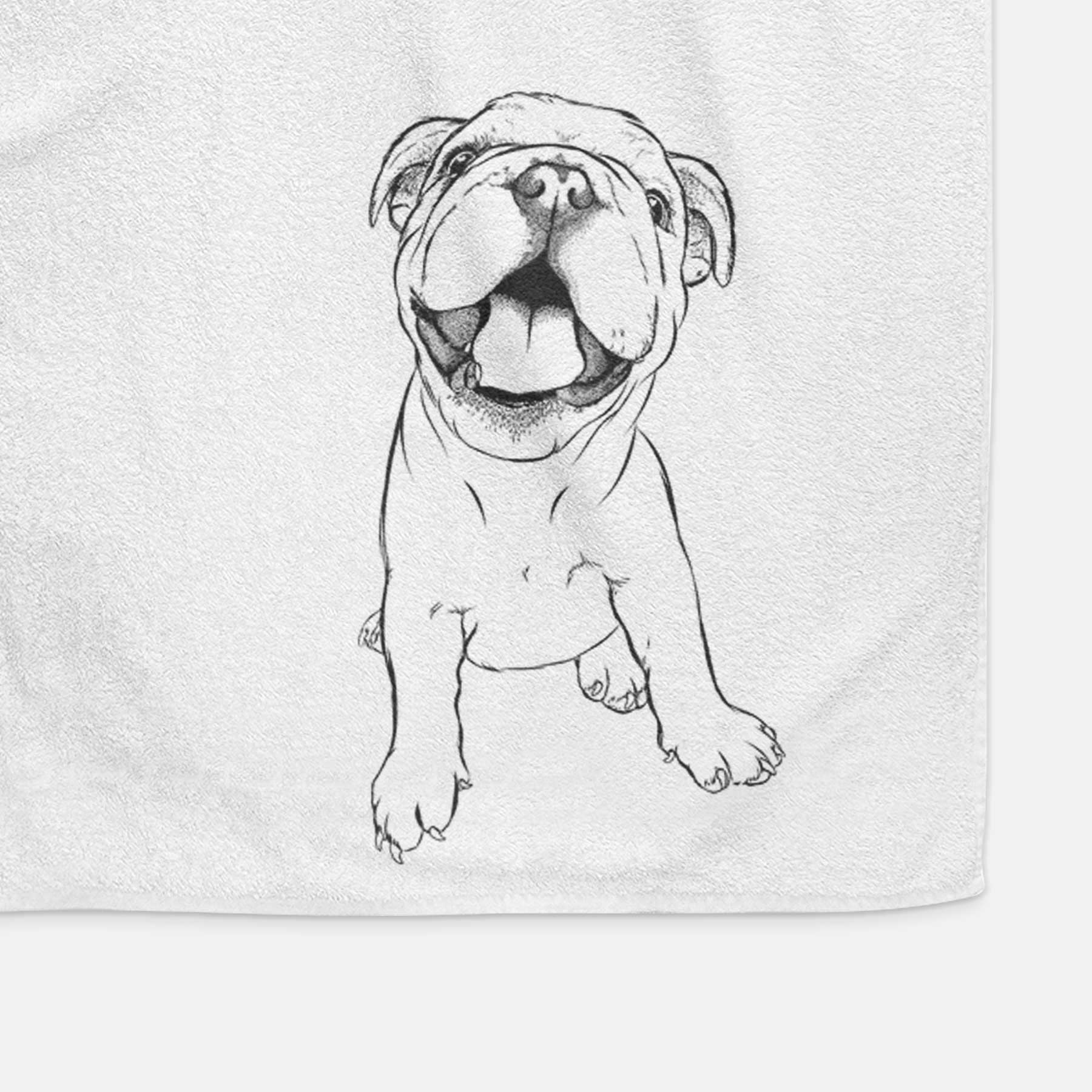 Tyke the English Bulldog Decorative Hand Towel