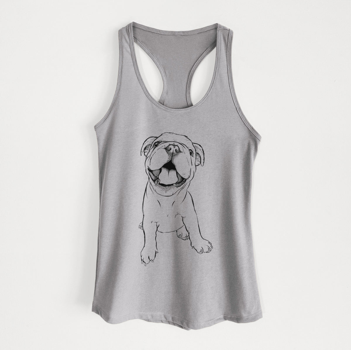 Tyke the English Bulldog - Women&#39;s Racerback Tanktop