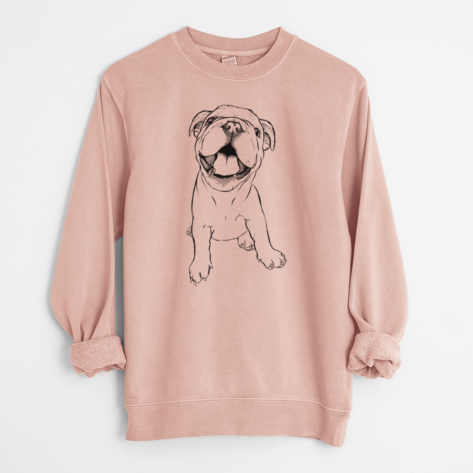 Bare Tyke the English Bulldog - Unisex Pigment Dyed Crew Sweatshirt