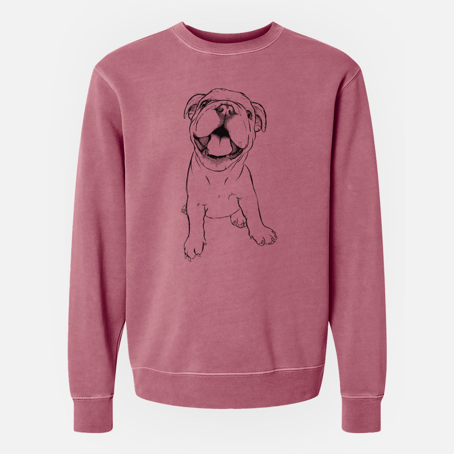 Bare Tyke the English Bulldog - Unisex Pigment Dyed Crew Sweatshirt