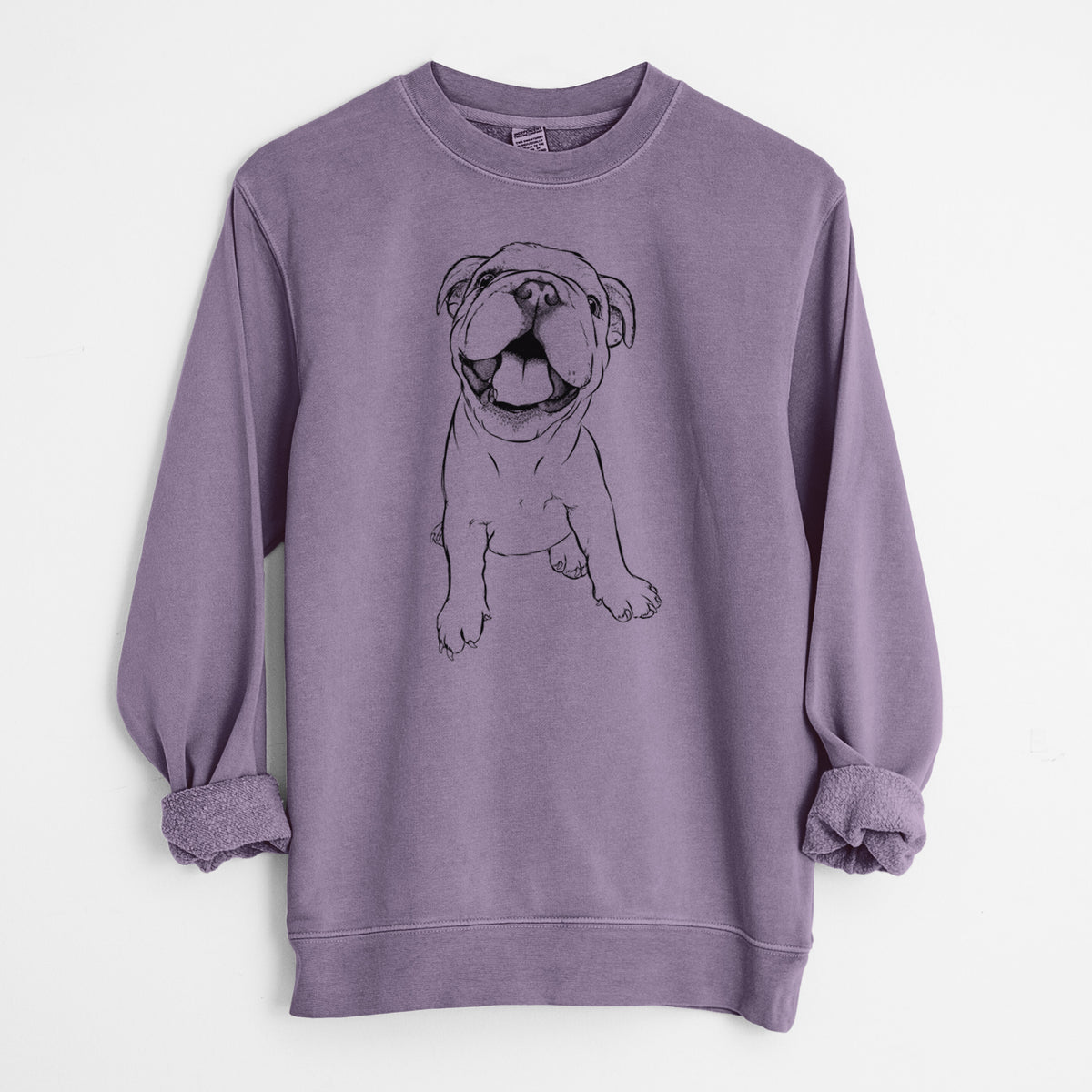 Bare Tyke the English Bulldog - Unisex Pigment Dyed Crew Sweatshirt