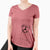 Bare Tyke the English Bulldog - Women's V-neck Shirt