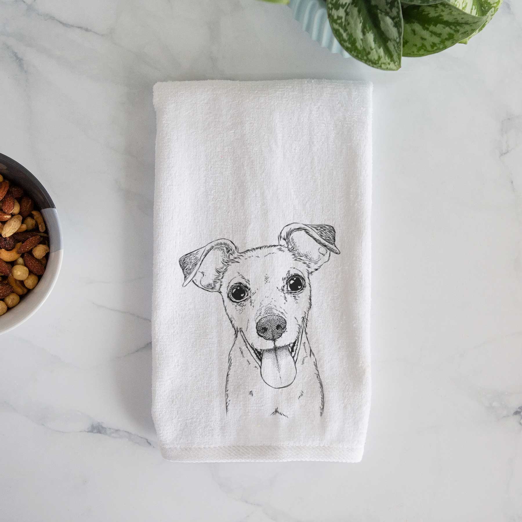 Tyler the Mixed Breed Decorative Hand Towel