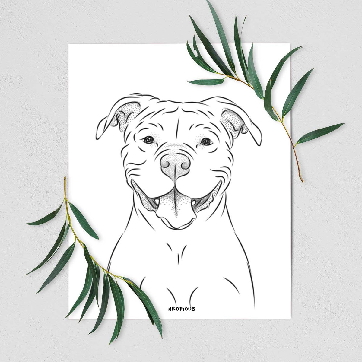 Tyson the American Bulldog Art Print