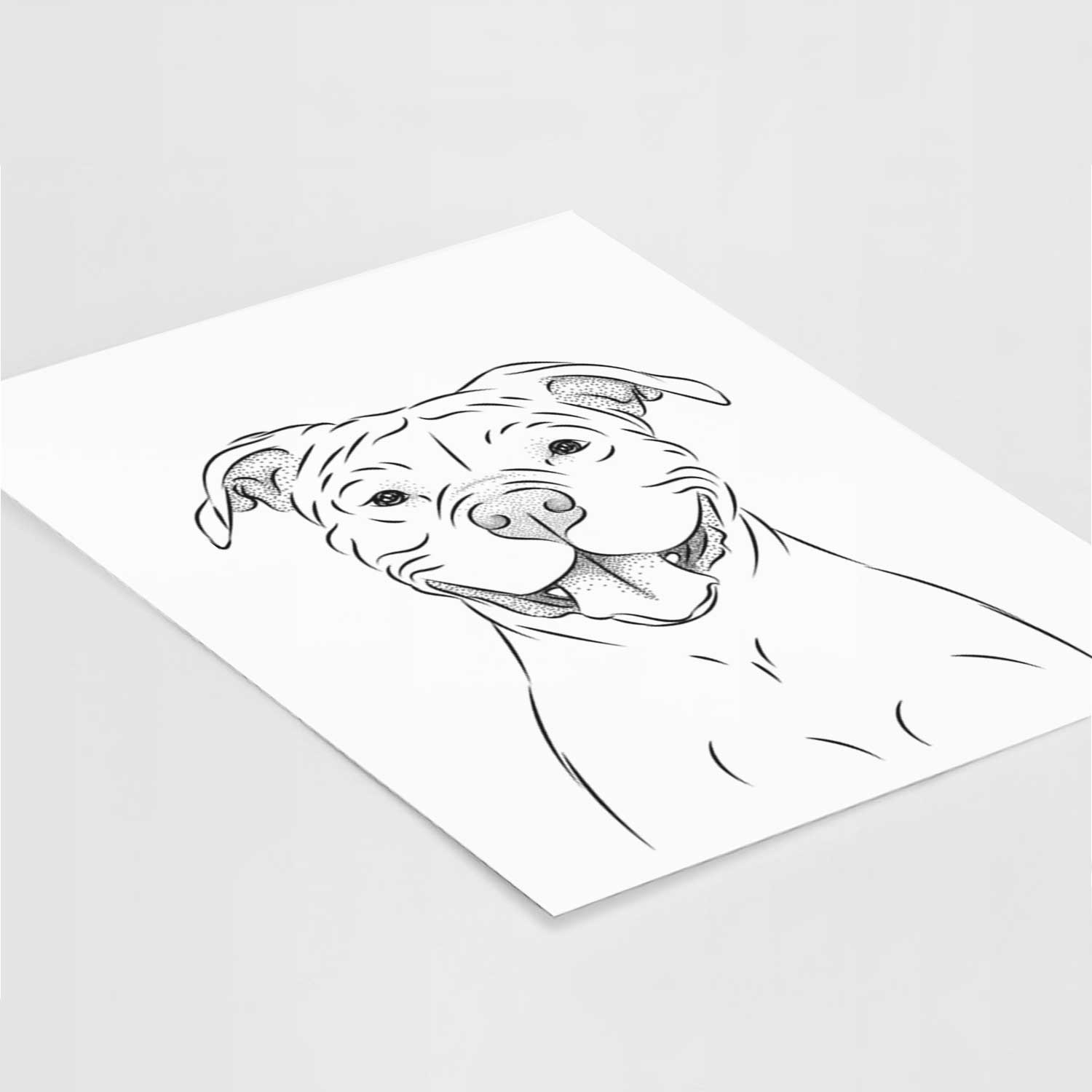 Tyson the American Bulldog Art Print