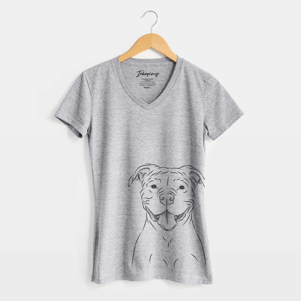 Bare Tyson the American Bulldog - Women's V-neck Shirt