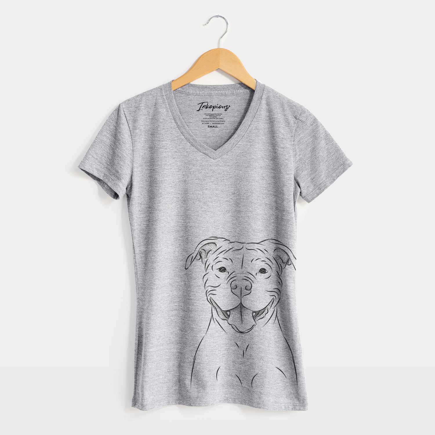 Bare Tyson the American Bulldog - Women's V-neck Shirt