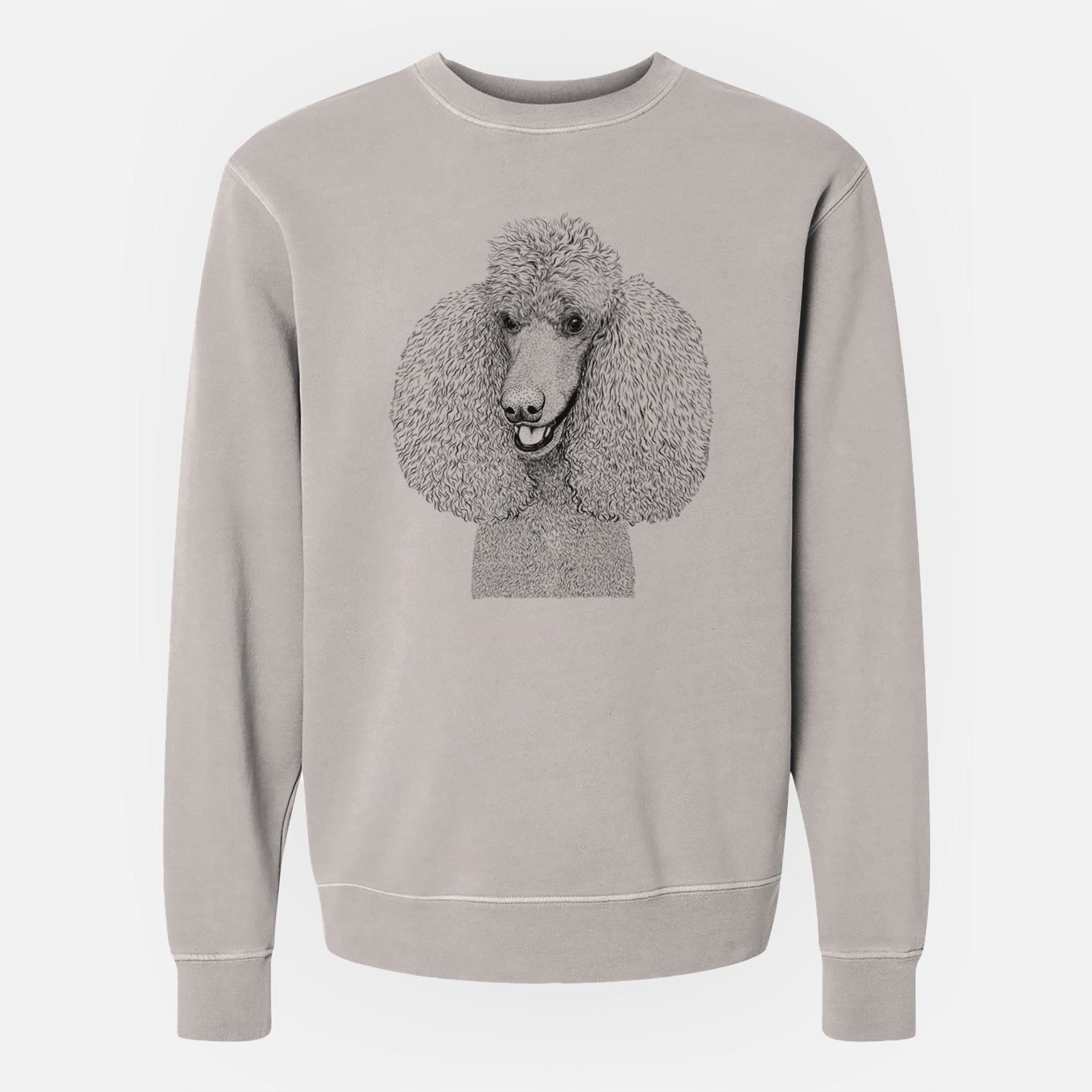 Bare Uncle Tucker the Poodle - Unisex Pigment Dyed Crew Sweatshirt