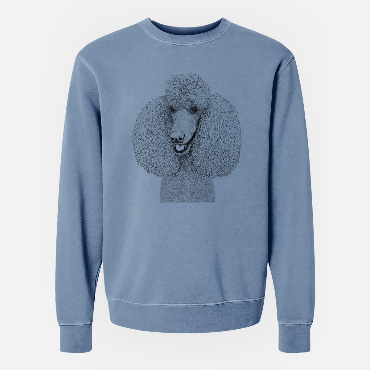 Bare Uncle Tucker the Poodle - Unisex Pigment Dyed Crew Sweatshirt