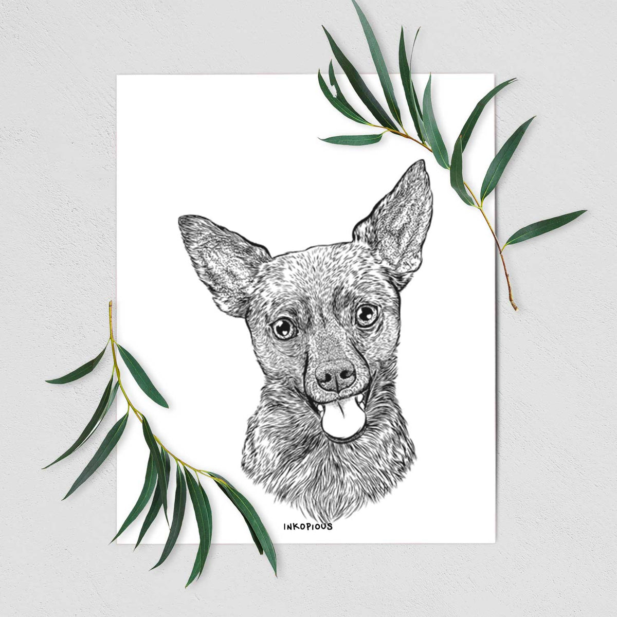 Ursa the Mixed Breed Art Print