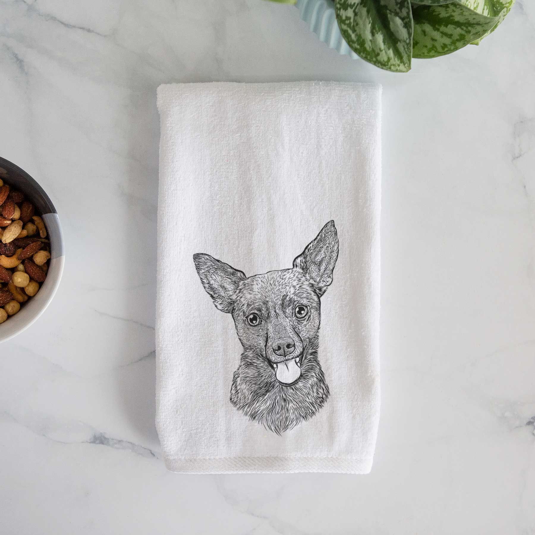 Ursa the Mixed Breed Decorative Hand Towel