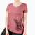 Bare Ursa the Mixed Breed - Women's V-neck Shirt