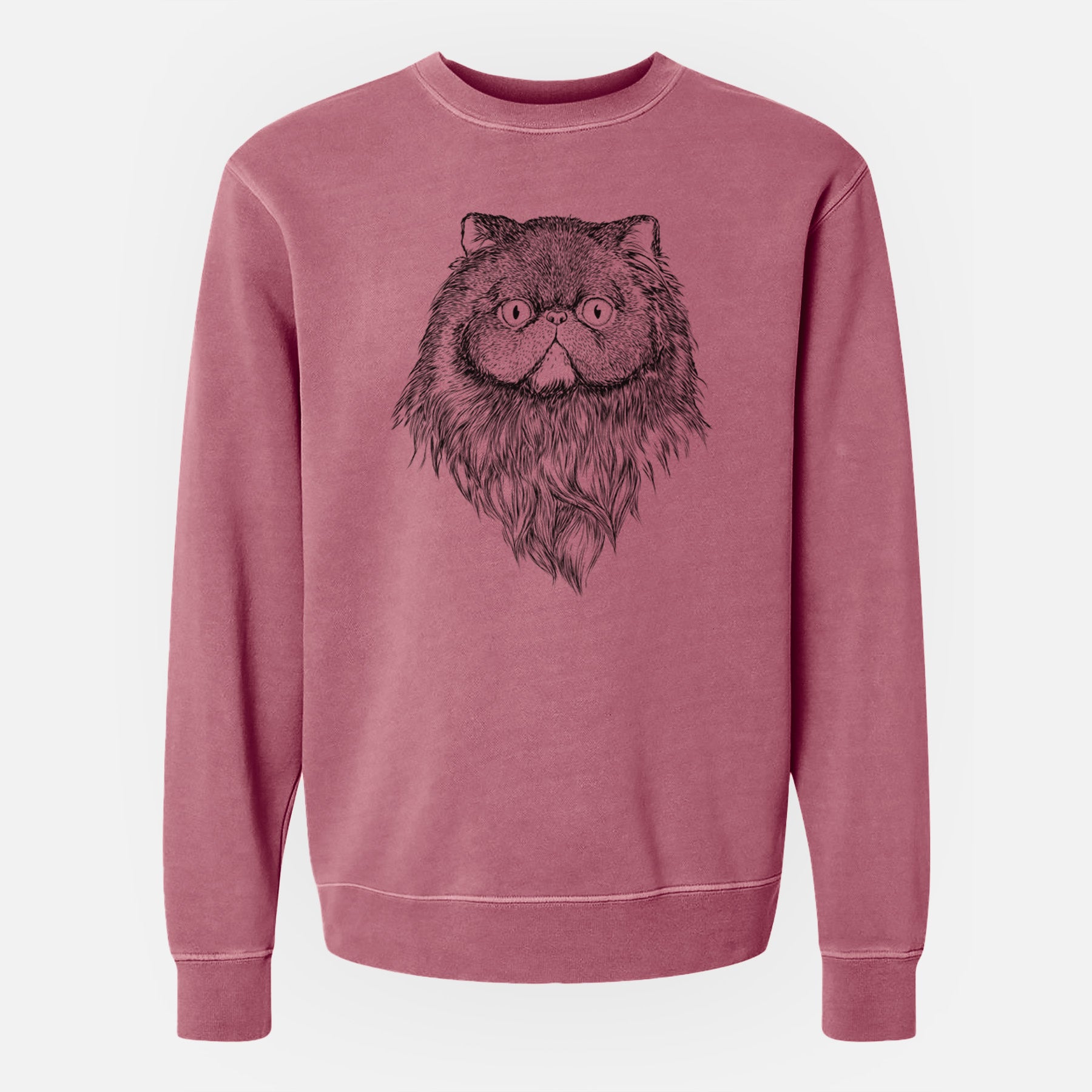 Bare Vader the Persian Cat - Unisex Pigment Dyed Crew Sweatshirt