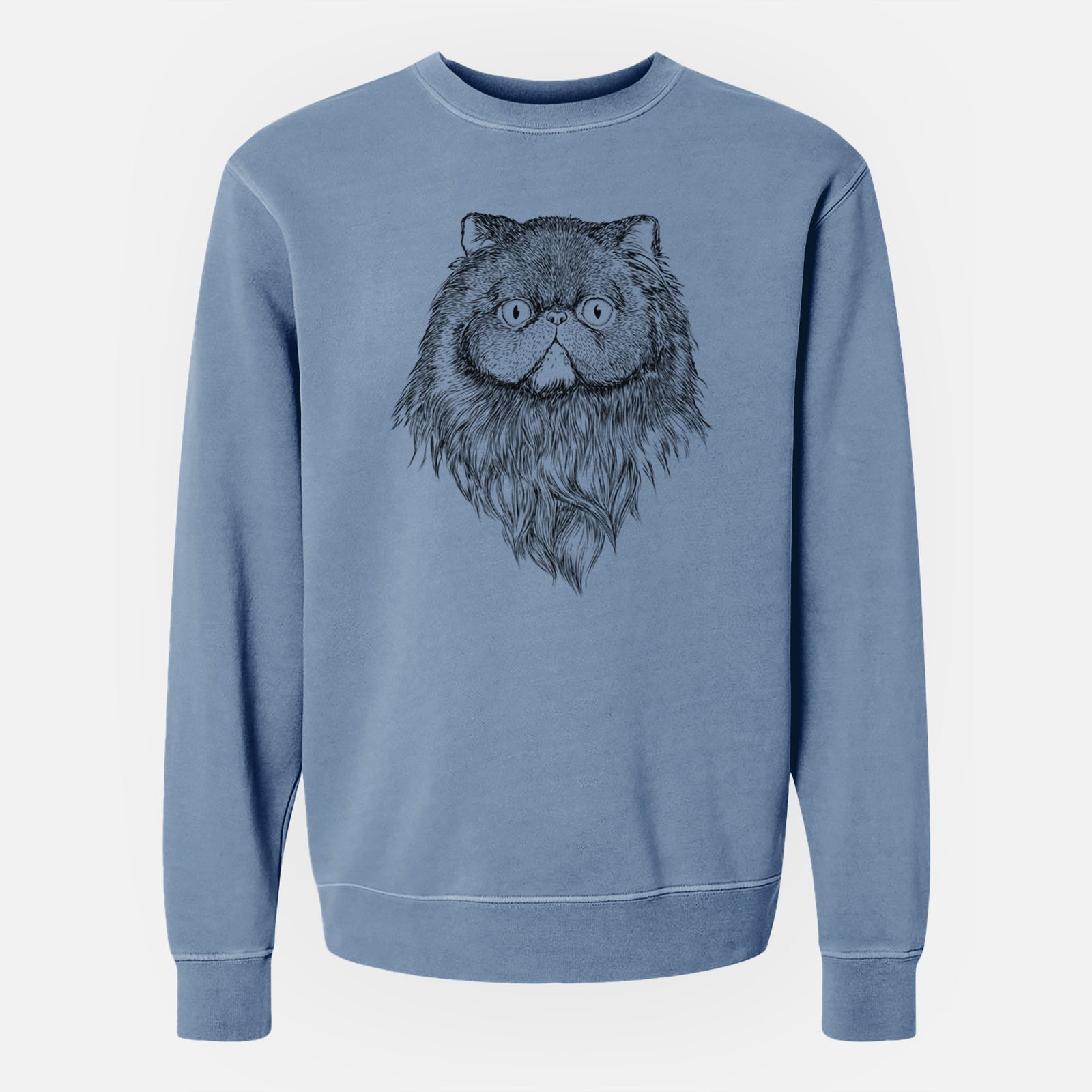 Bare Vader the Persian Cat - Unisex Pigment Dyed Crew Sweatshirt