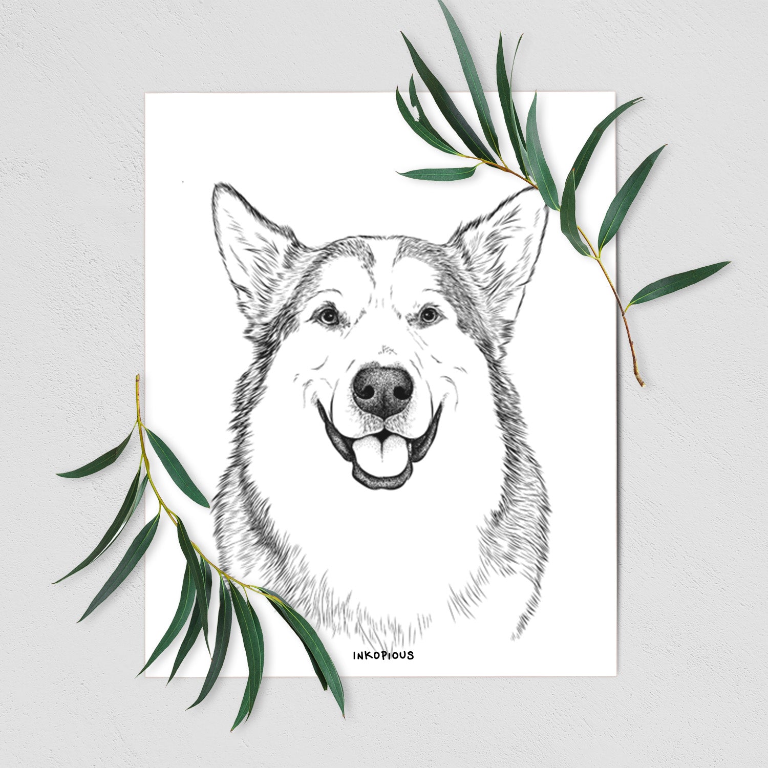 Vader the Alaskan Malamute Art Print