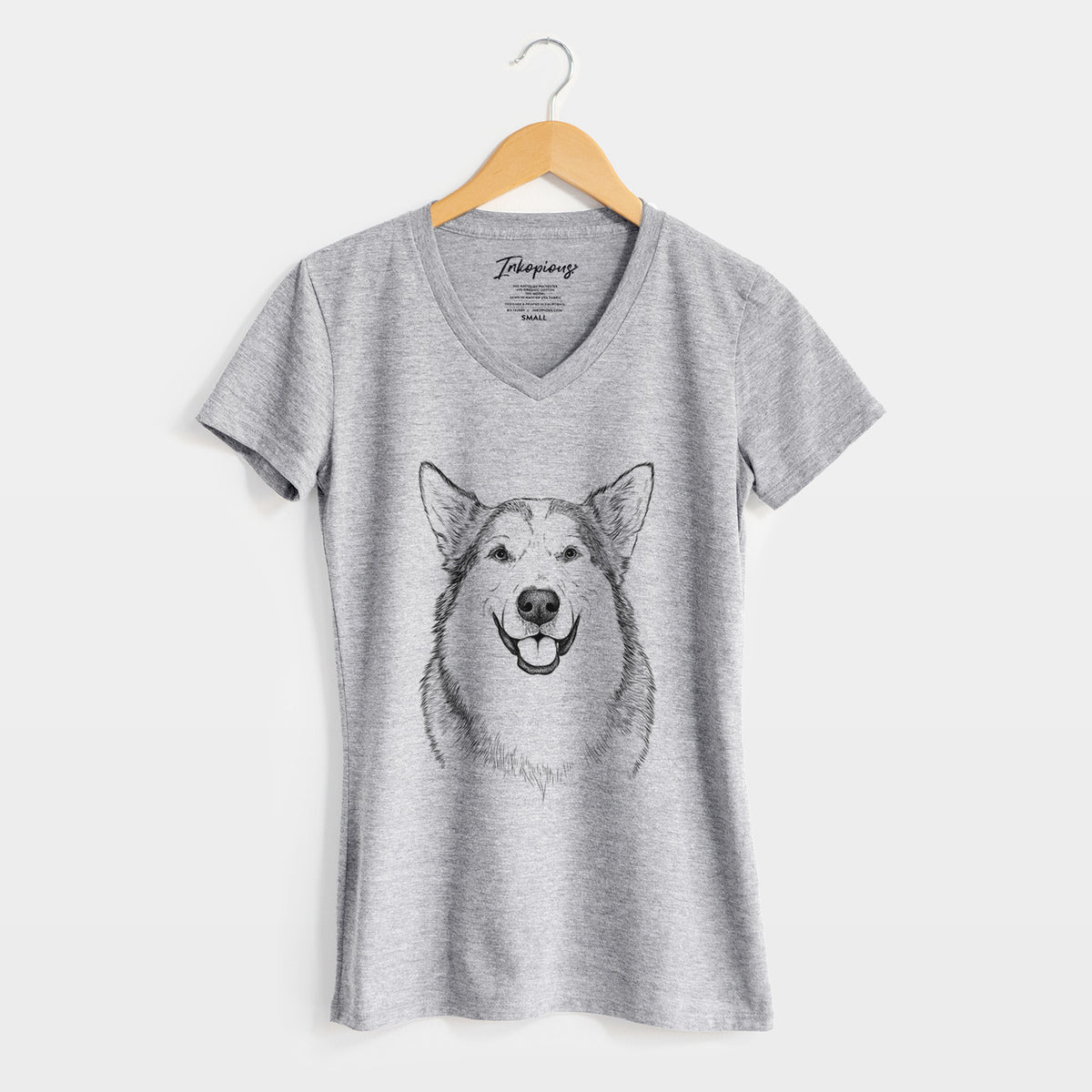Bare Vader the Alaskan Malamute - Women's V-neck Shirt
