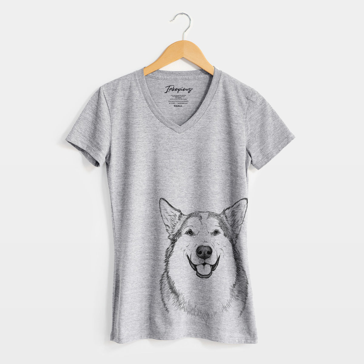 Bare Vader the Alaskan Malamute - Women's V-neck Shirt