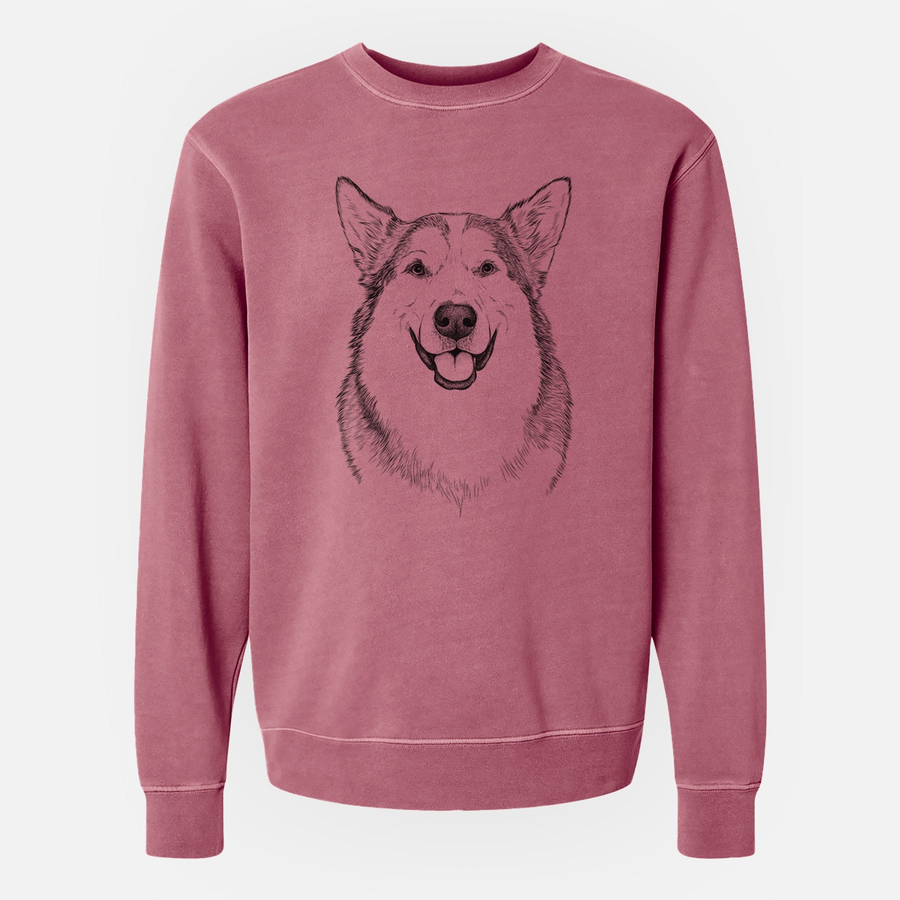 Bare Vader the Alaskan Malamute - Unisex Pigment Dyed Crew Sweatshirt